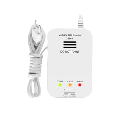 Home Automation Manufacture BSI 220V 50Hz Sensitivity Methane Alarm High Quality CE Approved Plastic Cable Detector